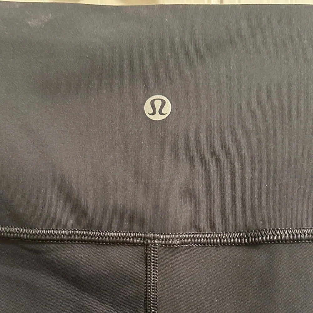 lululemon athletica Dark Gray Leggings with Mesh Accents
